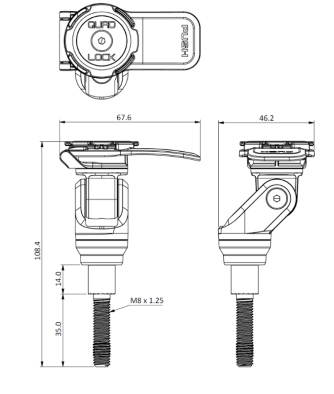Soporte de abrazadera de manillar QUAD LOCK