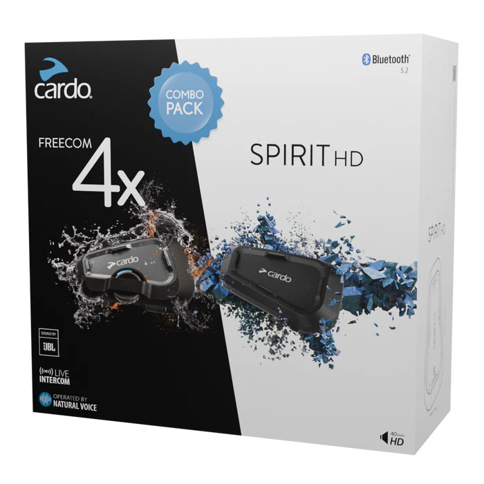 Pack Intercom Cardo Freecom 4x y Spirit HD